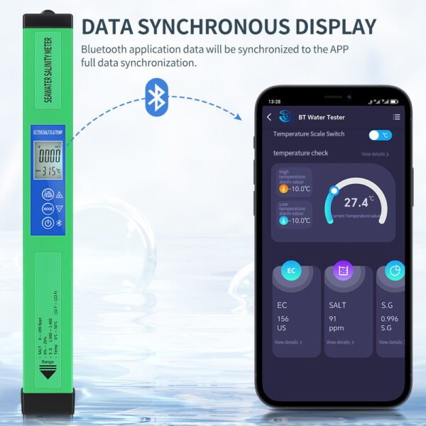 5 in 1 EC/TDS/SALT/S.G/TEMP Water Quality Tester+BT600 - 图片 5