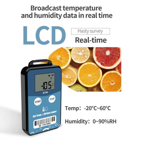BT06 BLE Temperature Data Logger Humidity Recorder +Temp025 - 图片 5