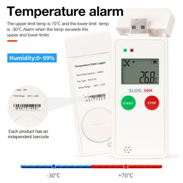 SLOG-30H Temperature Humidity Record Data Logger +Temp031 - 图片 5