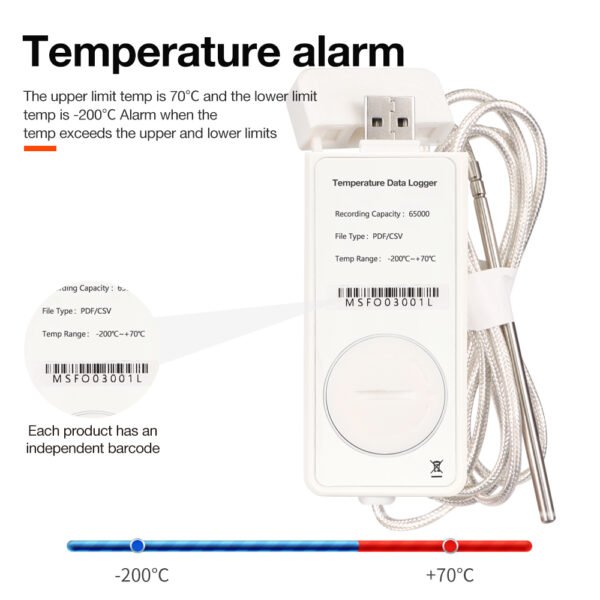 SLOG-200E External Probe Cold Chain Temperature Recorder+Temp034 - 图片 5