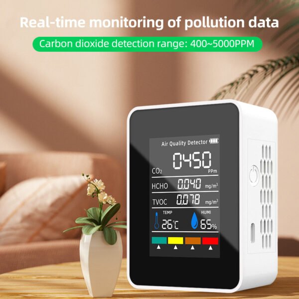 5 in 1 Carbon Dioxide Formaldehyde TVOC CO2 Carbon Dioxide Detector +ALB17 - 图片 5