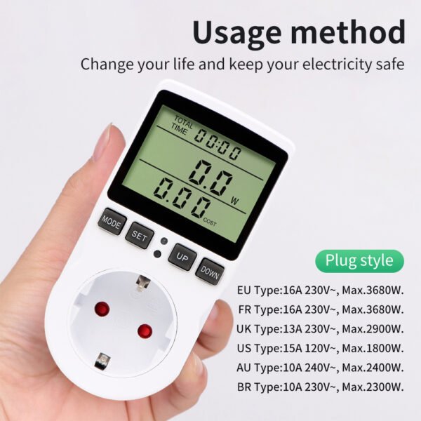 Large LCD Display Power Meter+V060EU - 图片 6