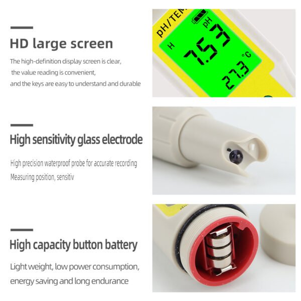 PH-201 High Quality LCD Display Water Quality Tester +PH024 - 图片 6
