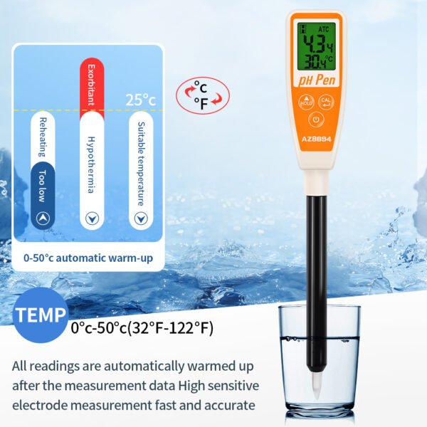 Portable PH test Pen Meter + AZ8694 - 图片 7