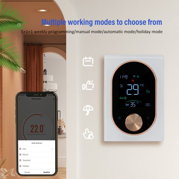BHT-9000 Smart Knob Thermostat WiFi Floor Heating Controller+WH89A/WH89B/WH89C - 图片 7
