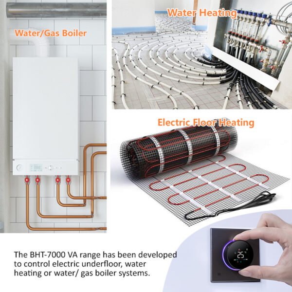 BHT-7000 Smart Knob Thermostat WiFi Floor Heating Controller+WH90AB/WH91AB/WH92AB - 图片 7