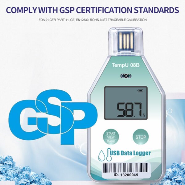 TempU08B Single-Use Temperature Humidity Recorder +Temp021 - 图片 7