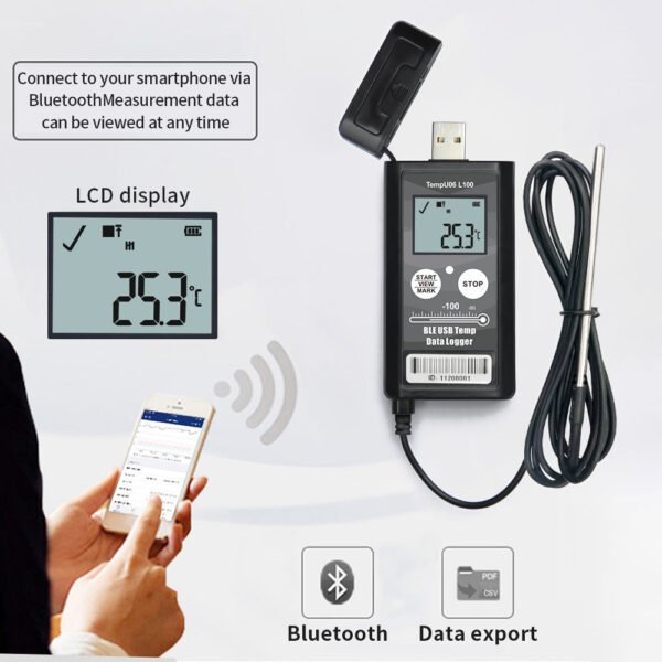 Temperature Recorder Temperature Data Logger +Temp022/Temp023/Temp023 - 图片 7