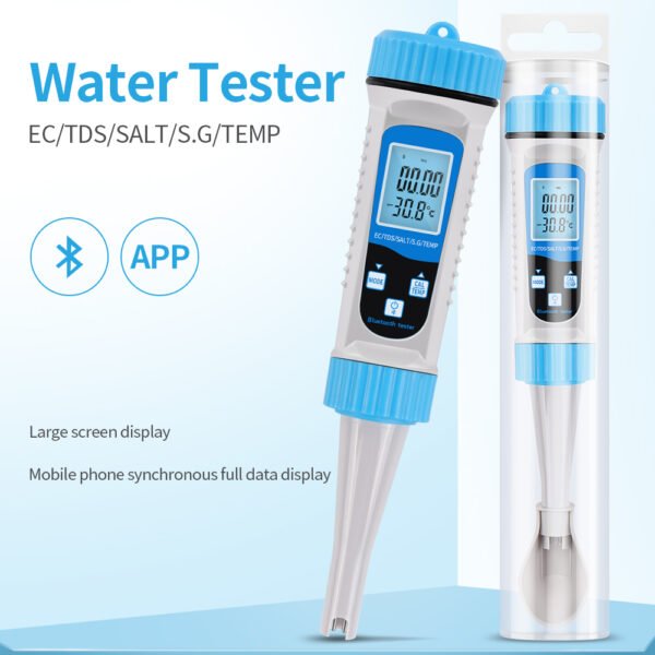 5-in-1 Spoon Water Quality Tester EC TDS.SALT S.G Temp +BT785 - 图片 8