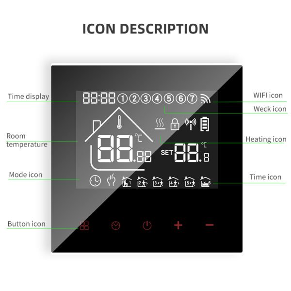 M4A WIFI Floor Heat Thermostat Digital Temperature Controller +WH28B - 图片 8