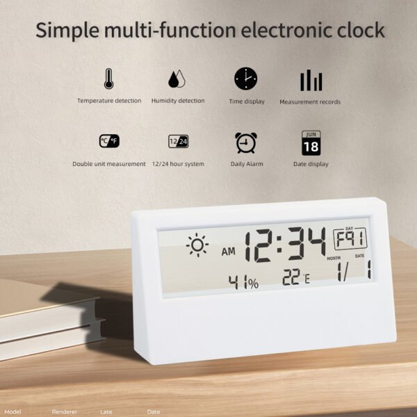 LCD display desktop alarm clock+HYT018 - 图片 2