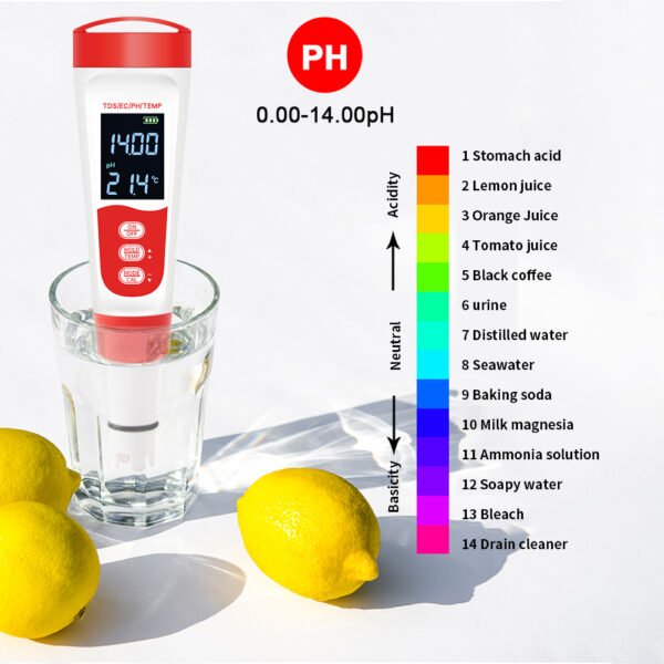 4 in 1 Water Quality Meter pH TDS EC TEMP Meter +PH312 - 图片 8