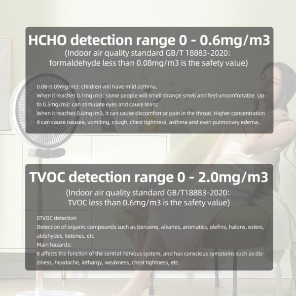 5 in 1 Carbon Dioxide Formaldehyde TVOC CO2 Carbon Dioxide Detector +ALB17 - 图片 8