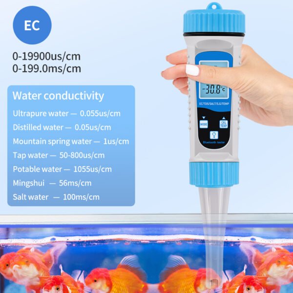 5-in-1 Spoon Water Quality Tester EC TDS.SALT S.G Temp +BT785 - 图片 9