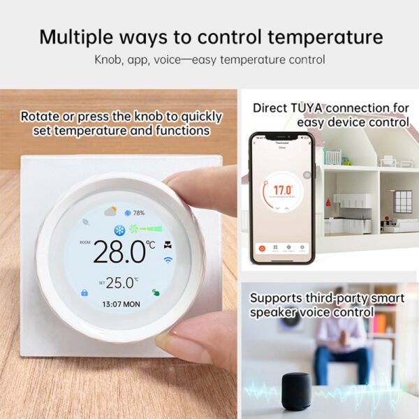 BAC-2007ELW WiFi Floor Heating Controller+WH142A/WH142W/WH142 - 图片 9