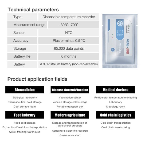 ATAG-30B Temperature Record Data Logger+Temp029 - 图片 9