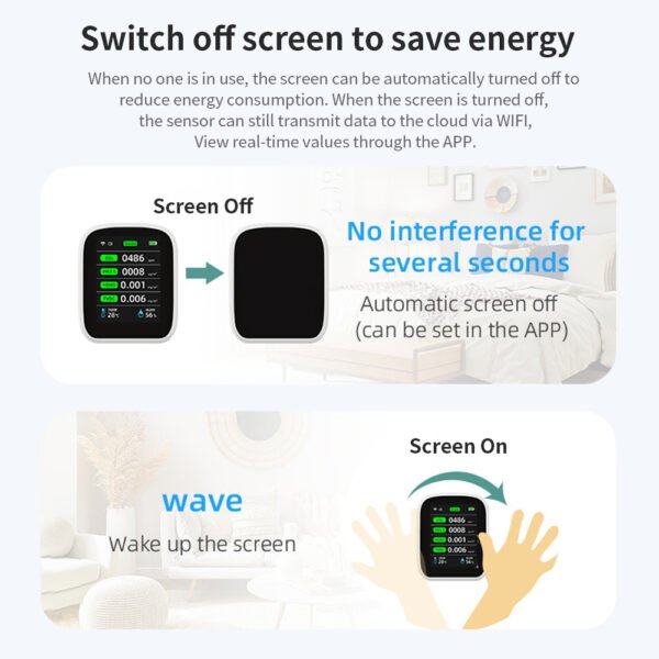 Digital 8 in 1 PM2.5 PM10 TVOC CO2 Detector Meter +ALB26 - 图片 9