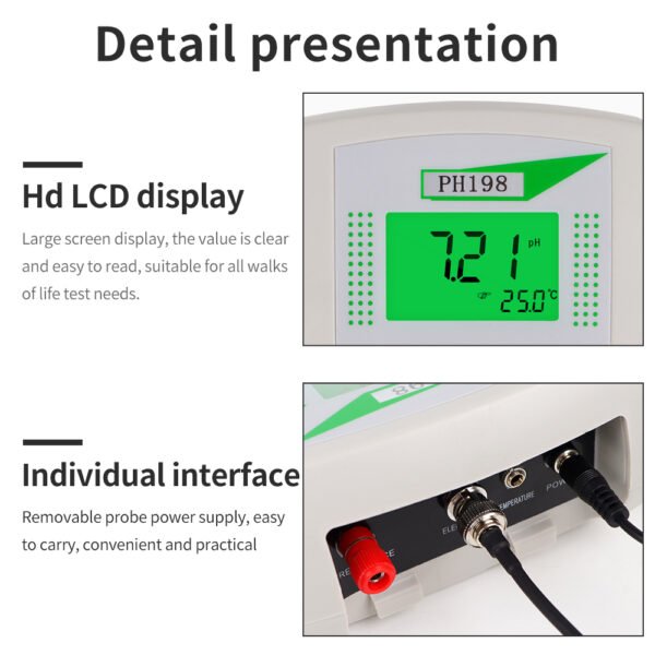 2 in 1 PHS-25C PH Tester +PH198 - 图片 10
