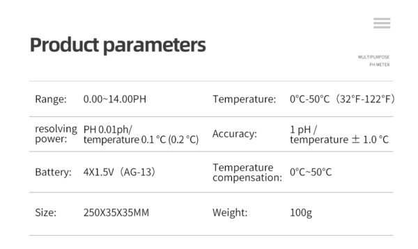 PH-6118 Water Quality Detector Tester+PH153 - 图片 3