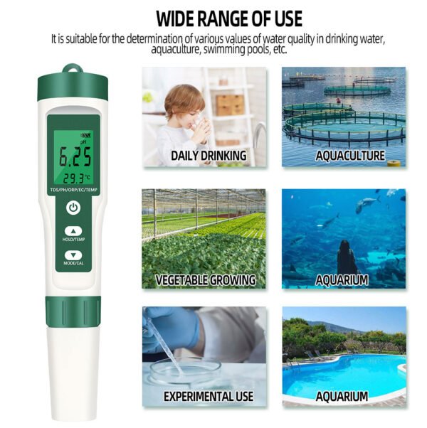 5 in 1 PH/TDS/EC/ORP/Temperature Meter+PH146BL - 图片 5