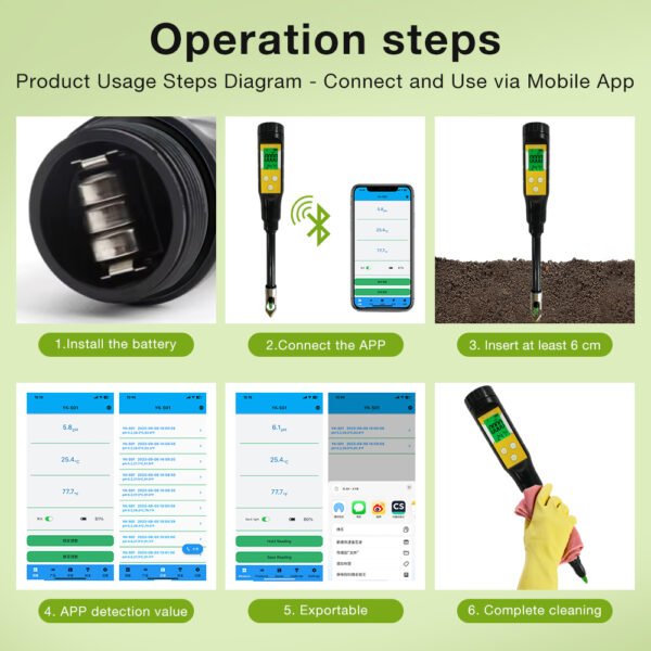 Bluetooth Soil Ph Tester-SPH052 - 图片 7