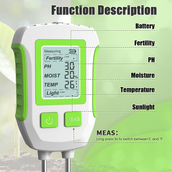 5-in-1 Soil Tester-SPH070 - 图片 8