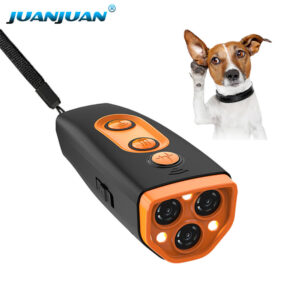 Dog Repellent Device Portable Rechargeable Ultrasonic Dog Bark Stopper with LED Light Bark Control Anti-Bark Trainer-DR02