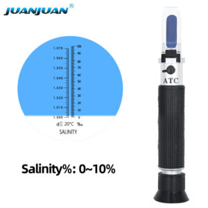 Aquarium Marine Monitoring Saltwater Testing Salinity Tester 0-100 PPT& 1.000-1.070 Salinity Refractometer-RF006BX