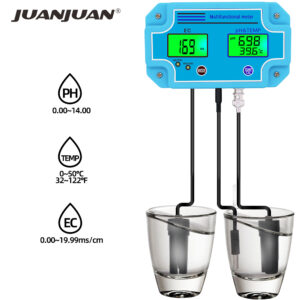 3 in 1 Online pH EC Temp Water Quality Monitor, Continuous Digital pH EC Conductivity Tester for Aquarium, Hydroponics-- PH122 PH122US