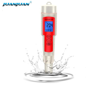 Digital 4 in 1 Temperature PH EC TDS Pen Type Waterproof LCD Display Water Quality Tester PH Meter for Aquariums-PH161BL