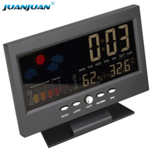 Function Calendar Weather Station Digital LCD Temperature Humidity Alarm With Base-HYT021