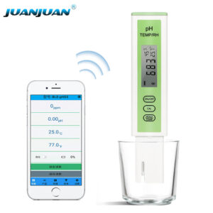 Blue Tooth pH Meter TDS EC PH Salinity Temp Meter Water Quality Monitor Tester for Pools Hydroponics Drinking Water Aquariums--PH164