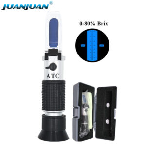 Handheld 0-80% Brix Sugar Test Tool Meter ATC Concentration Fruit Sweetness Refractometer-RF015BX