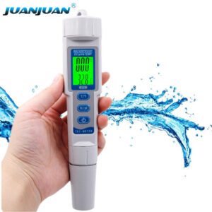 EC-3587 Digital 3 in 1 Waterproof PH/EC Temperature Meters LCD Backlight Temp Automatic Temperature Compensation PH Meter-EC017