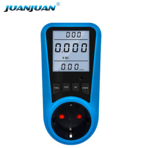 PMB05 Blue Shell Backlight Power Meter Socket Digital Energy Monitor Plug Voltage Current Wattage Consumption Measuring Socket-VA086