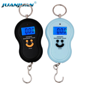 50kg Smiley Face Mechanical Scale – Black, No Battery Required, Heavy-Duty Dial Scale for Luggage & Parcels-S40KGSFB