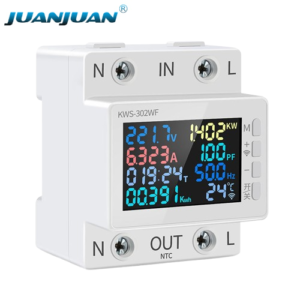 KWS-302WF WiFi Smart Energy Meter – AC Digital Power Monitor with Power‑Off Memory & Remote App Control-GE302WF