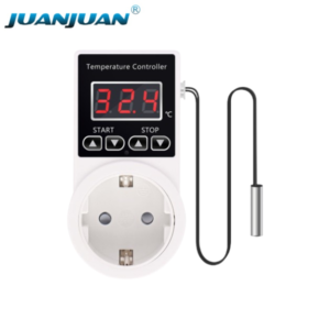 EU Temperature Controller Digital Plug-in Thermostat Switch Socket Support Heating Cooling Day/Night Control With 2m Sensor --RCS030EU