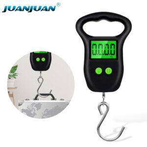 Portable Hanging Suitcase Fish Scale Luggage Scale LCD Display Digital 50kg/10g Fishing Scale with Measuring Tape-S085