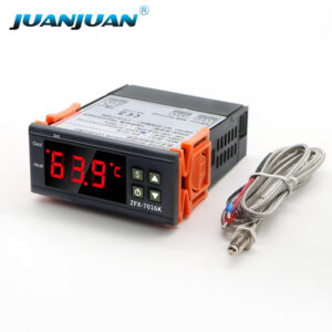 ZFX-7016K 12V 10A Digital Temperature Controller Microcomputer Thermostat Heating Cooling Control Module with NTC Temperature Sensor Probe-WH74/WH73/WH72/WH71/WH70/WH69