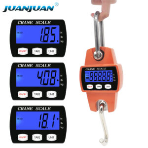 Crane Scale Weight 300kg 150kg/50g 200kg/100g 500kg/100g Heavy Duty Hanging Hook Scales Portable Digital Stainless Steel-S033O