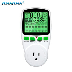 PMB02 Digital Power Meter Socket, Green Backlight LCD Energy Monitor-VA079