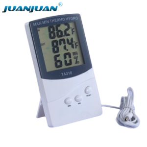 TA318 Temperature Humidity Monitor with Clock – Indoor Hygrometer Thermometer with LCD Display-TA318